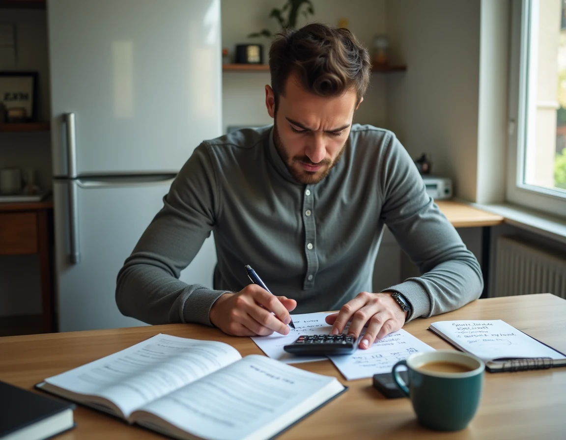 Auto-entrepreneur calculant ses seuils de franchise TVA à domicile selon l'article 293 B du CGI