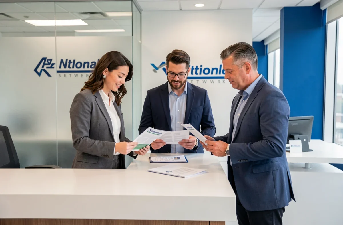 Équipe d'agents CAFPI dans une agence du Grand Est présentant des solutions d'assurance emprunteur