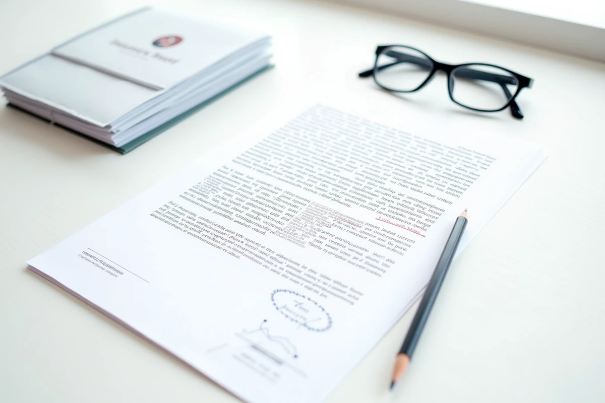 Gros plan sur les clauses d'un contrat d'assurance ACM IARD avec annotations au crayon
