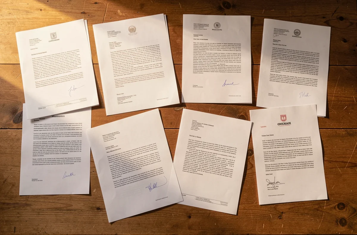 Dossier de litige et documents posés sur un bureau